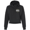 WOMENS BLACK CROPPED HOODIE #2 - SPREAD CHRISTIANITY