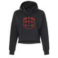 WOMENS BLACK CROPPED HOODIE 3 - HONOR FIREFIGHTERS & EMTs