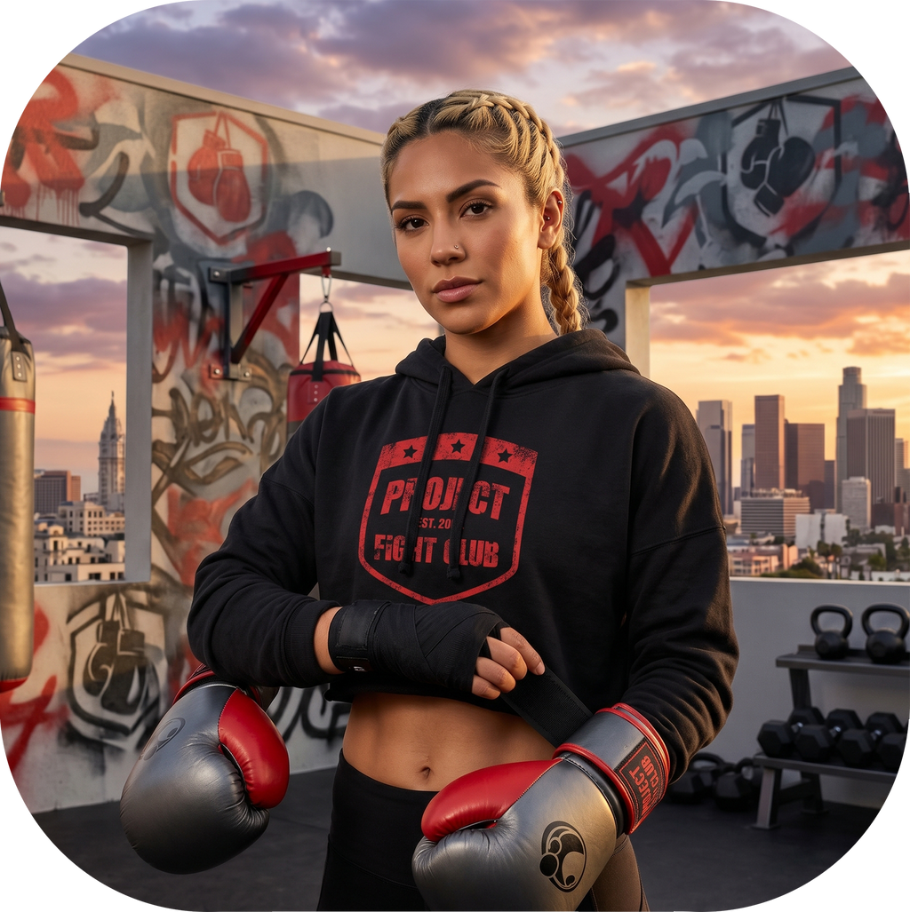 WOMENS BLACK CROPPED HOODIE 3 - HONOR FIREFIGHTERS & EMTs