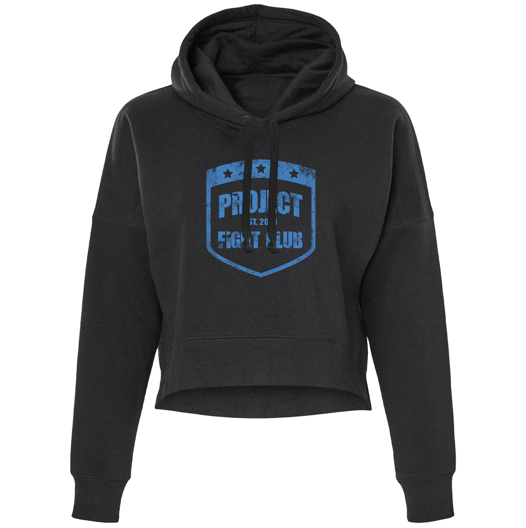 BLACK CROPPED HOODIE 3 - SUPPORT POLICE