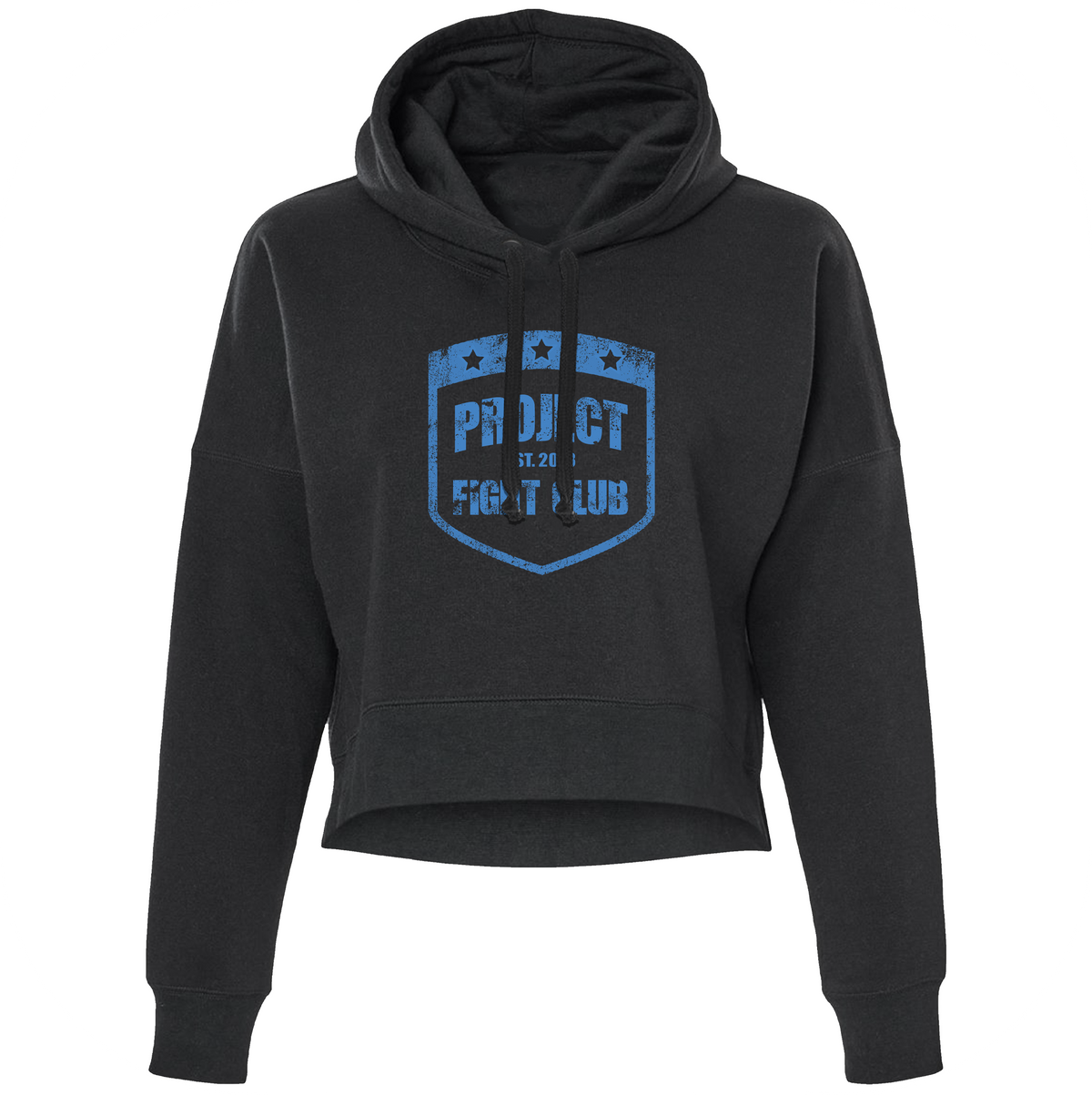 BLACK CROPPED HOODIE 3 - SUPPORT POLICE