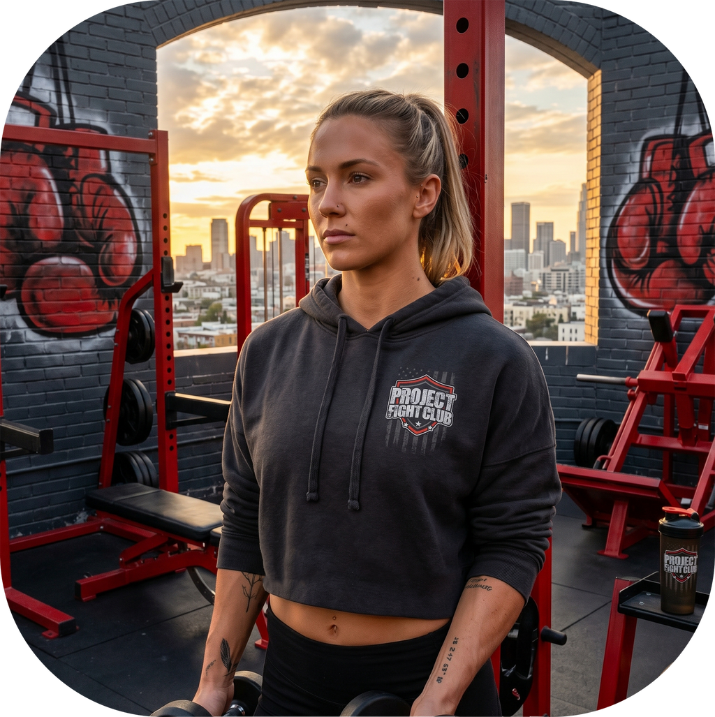 WOMENS BLACK CROP HOODIE 4 - HONOR SOLDIERS & VETERANS