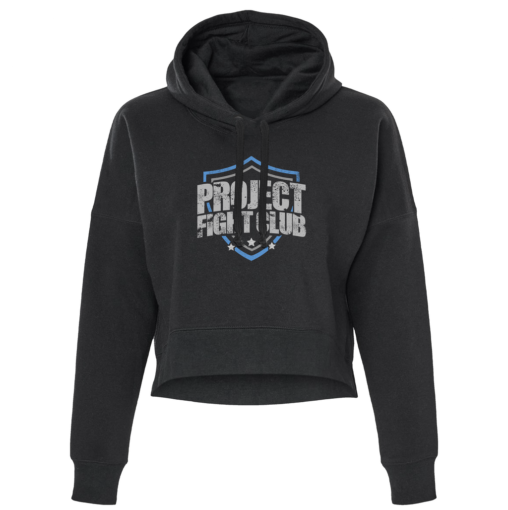 BLACK CROPPED HOODIE 4 - SUPPORT POLICE