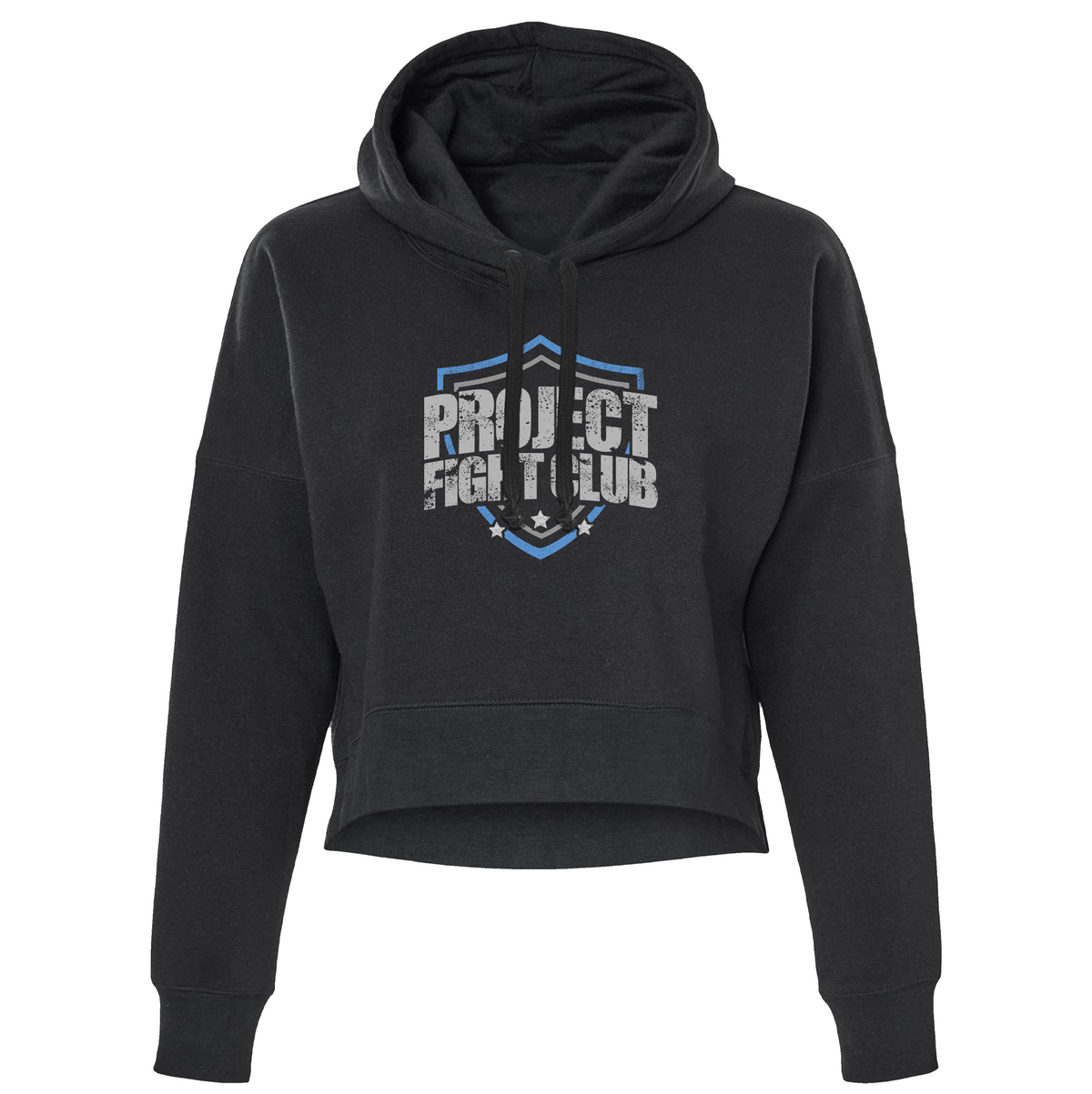 BLACK CROPPED HOODIE 4 - SUPPORT POLICE