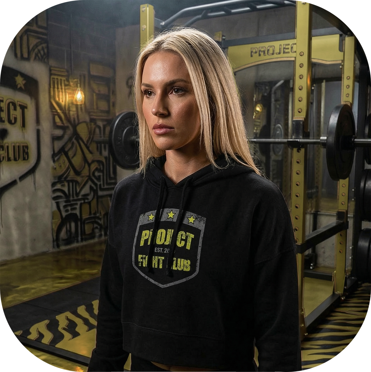 WOMENS BLACK CROPPED HOODIE - SPREAD CHRISTIANITY