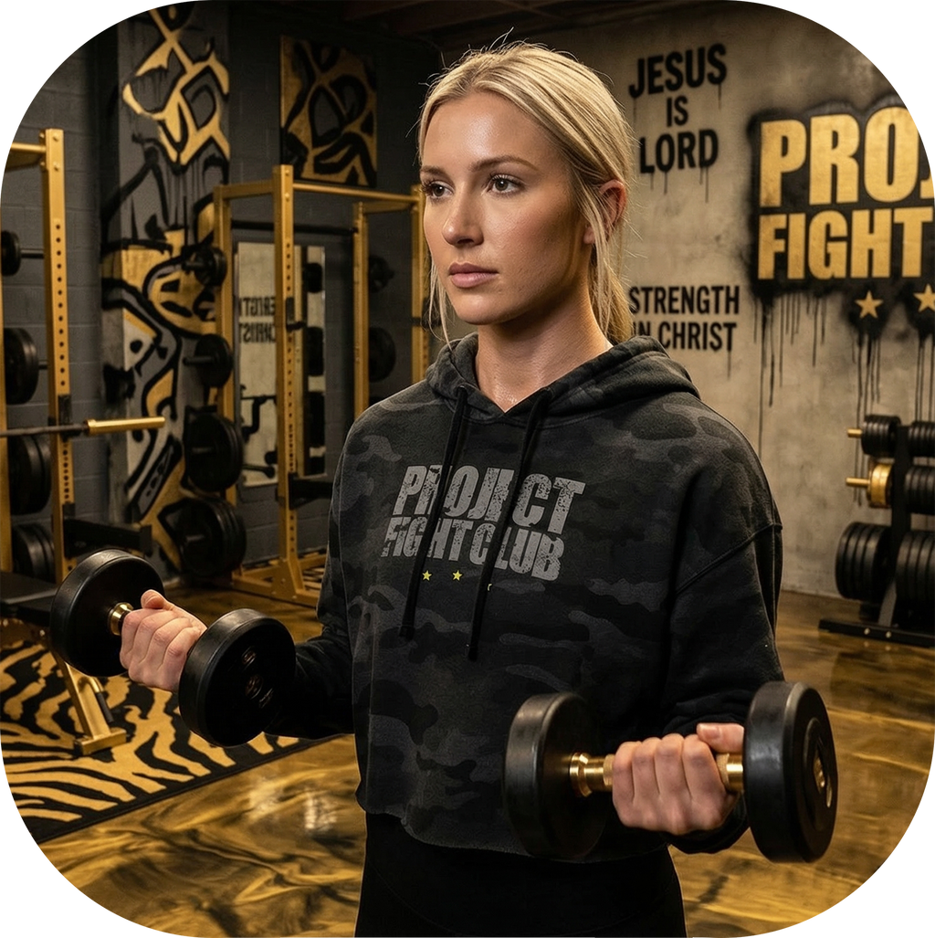 BLACK CAMO CROPPED HOODIE - SPREAD CHRISTIANITY