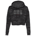 BLACK CAMO CROPPED HOODIE - HONOR FIREFIGHTERS & EMTs