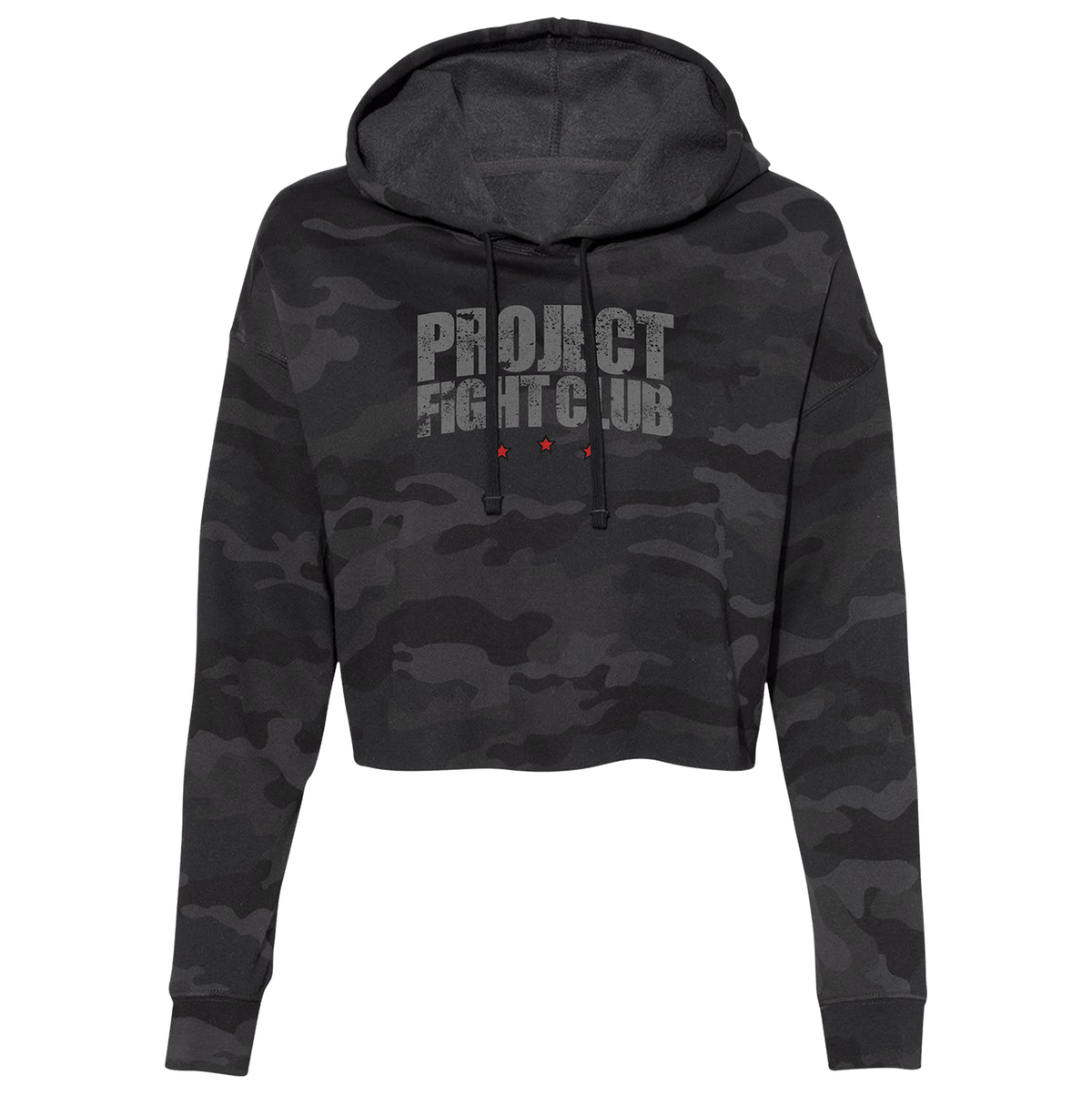 BLACK CAMO CROPPED HOODIE - HONOR FIREFIGHTERS & EMTs
