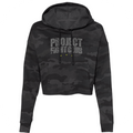 BLACK CAMO CROPPED HOODIE - SPREAD CHRISTIANITY