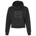WOMENS BLACK CROP HOODIE - HONOR SOLDIERS & VETERANS