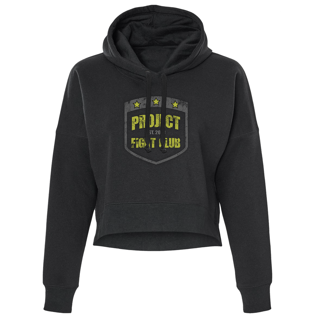 WOMENS BLACK CROPPED HOODIE - SPREAD CHRISTIANITY