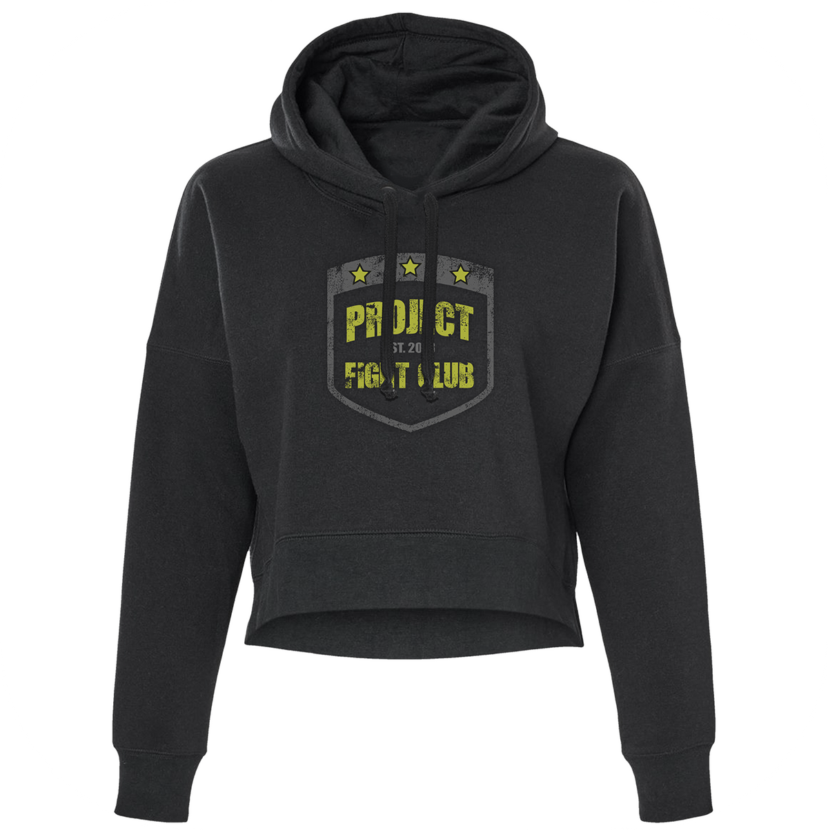 WOMENS BLACK CROPPED HOODIE - SPREAD CHRISTIANITY