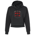 WOMENS BLACK CROPPED HOODIE - HONOR FIREFIGHTERS & EMTs