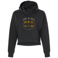 WOMENS BLACK CROPPED HOODIE - PROTECT ANIMALS & WILDLIFE