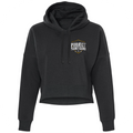 WOMENS BLACK CROPPED HOODIE #2 - PROTECT ANIMALS & WILDLIFE