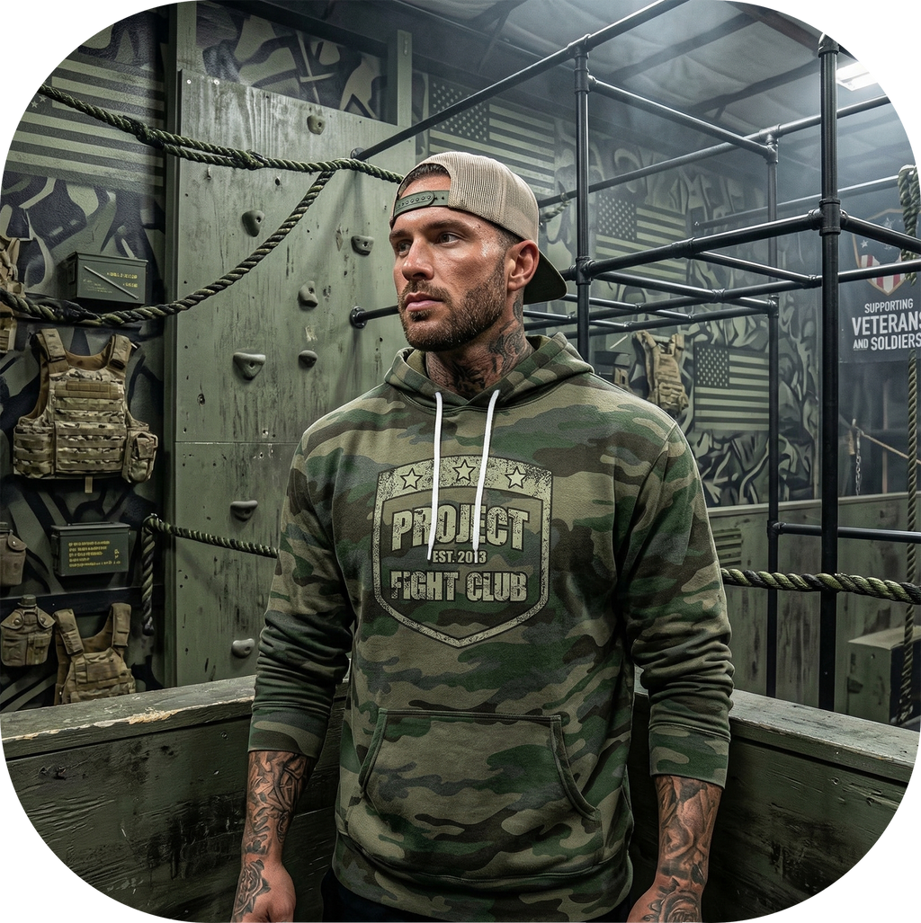 ARMY CAMO LIGHTWEIGHT HOODIE - HONOR SOLDIERS & VETERANS