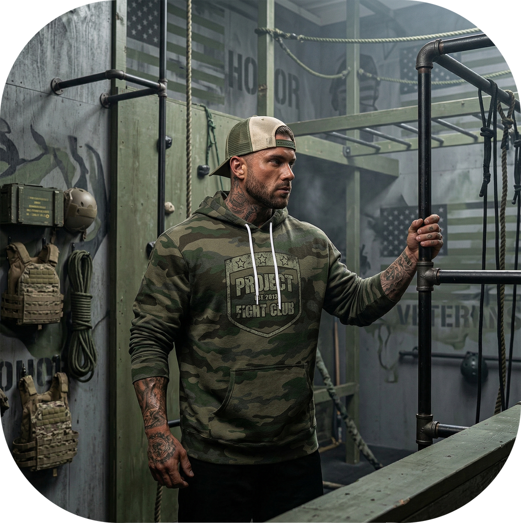 ARMY CAMO LIGHTWEIGHT HOODIE - HONOR SOLDIERS & VETERANS
