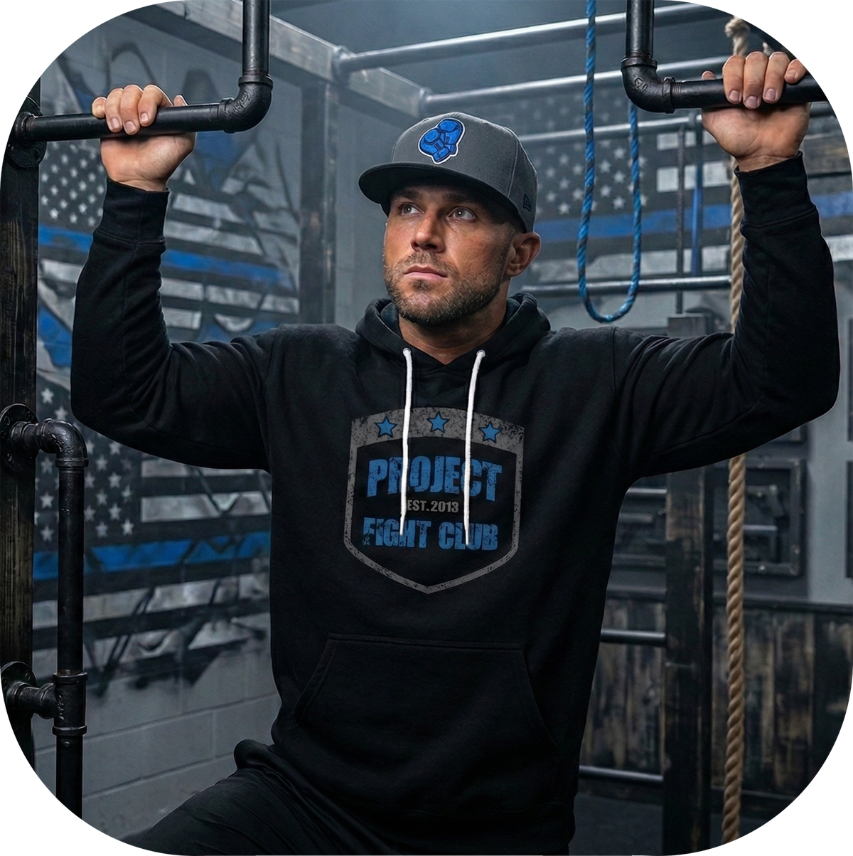 BLACK LIGHTWEIGHT HOODIE #2 - SUPPORT POLICE