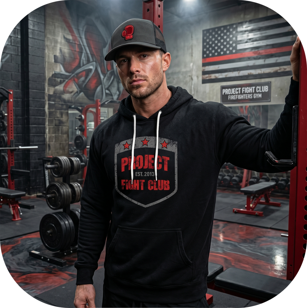 BLACK LIGHTWEIGHT HOODIE 2 - HONOR FIREFIGHTERS & EMTs