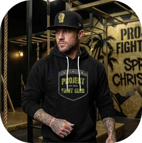 BLACK LIGHTWEIGHT HOODIE #2 - SPREAD CHRISTIANITY