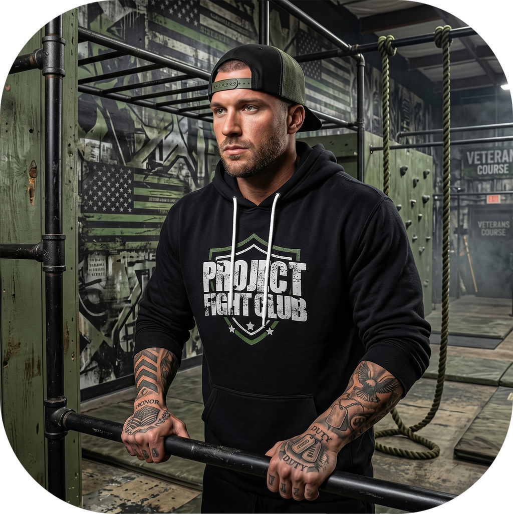 BLACK LIGHTWEIGHT HOODIE 3 - HONOR SOLDIERS & VETERANS