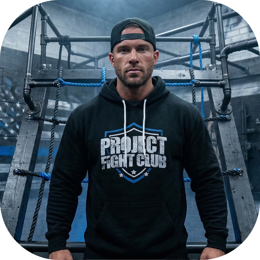 BLACK LIGHTWEIGHT HOODIE #3 - SUPPORT POLICE