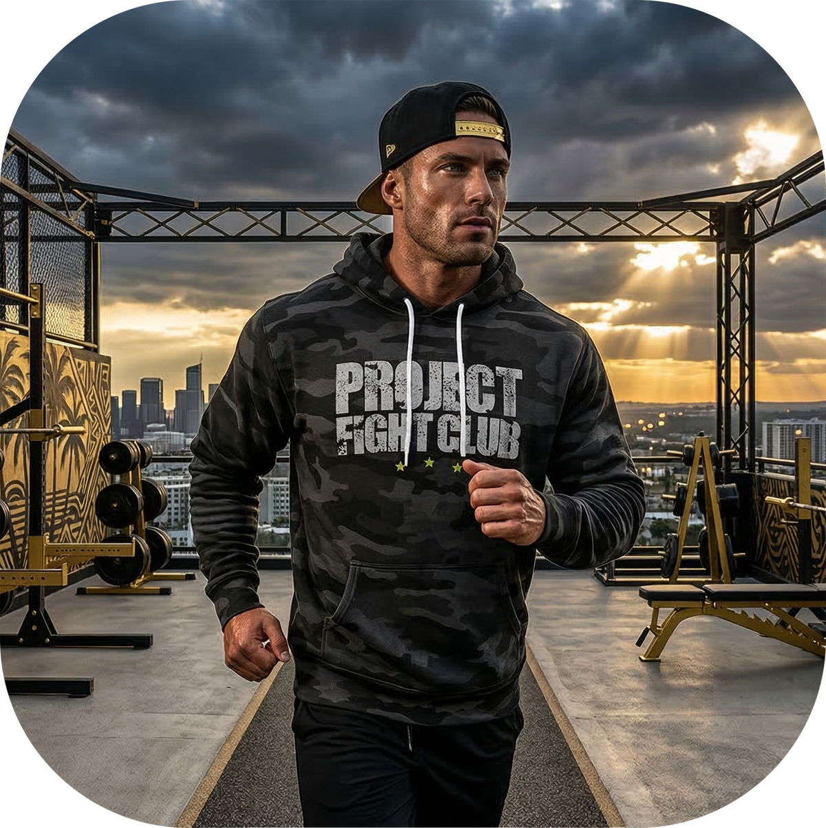 BLACK CAMO LIGHTWEIGHT HOODIE - SPREAD CHRISTIANITY