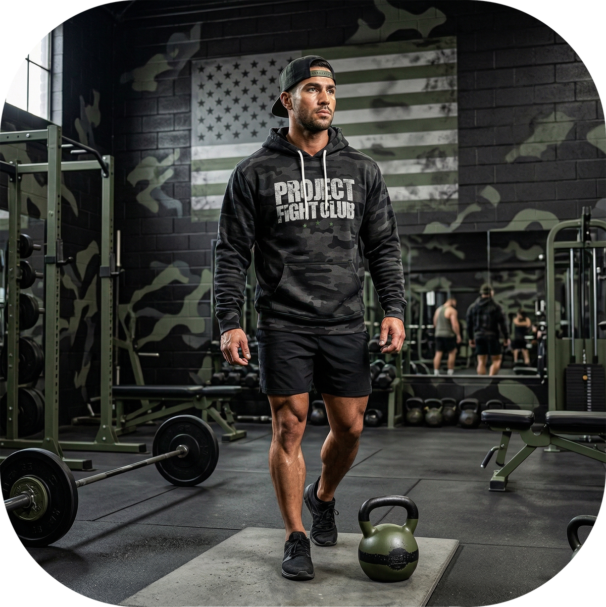 BLACK CAMO LIGHTWEIGHT HOODIE - HONOR SOLDIERS & VETERANS