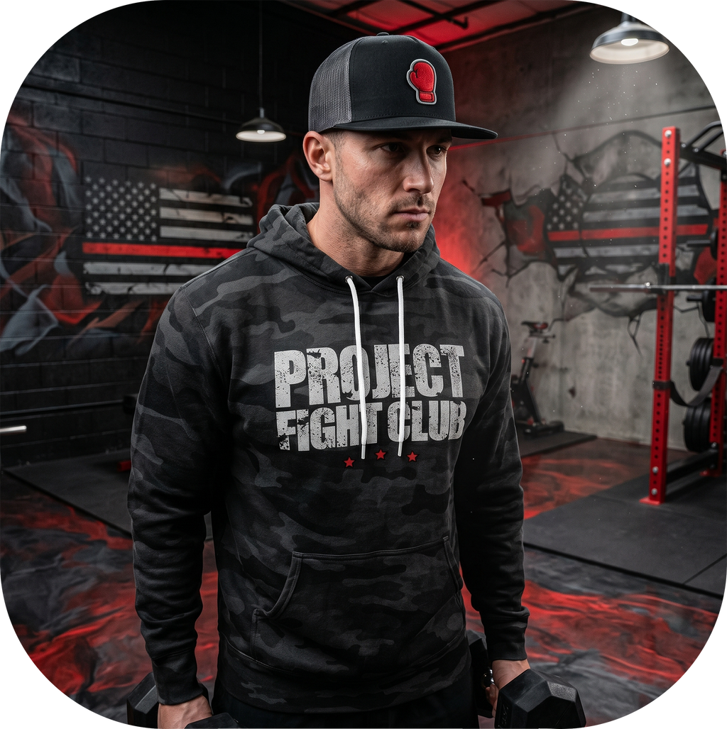 BLACK CAMO LIGHTWEIGHT HOODIE - HONOR FIREFIGHTERS & EMTs