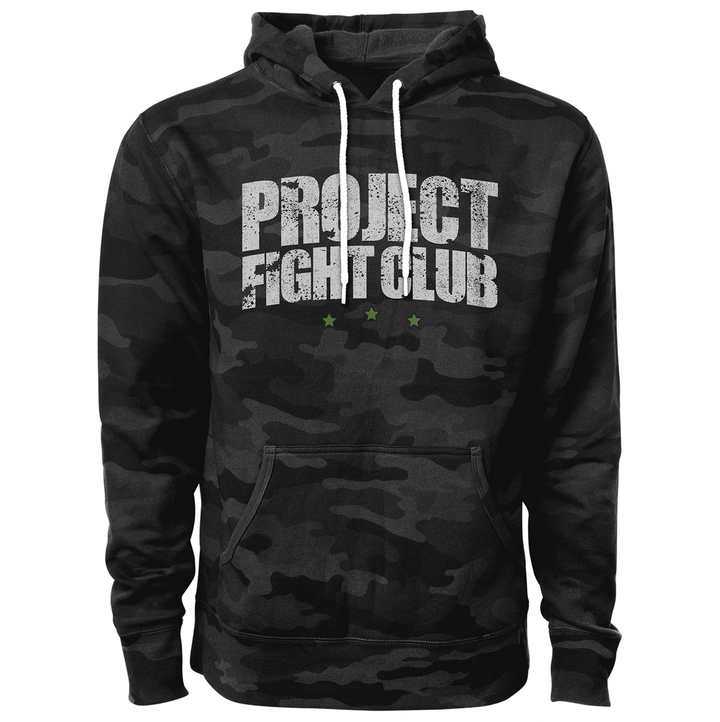 BLACK CAMO LIGHTWEIGHT HOODIE - HONOR SOLDIERS & VETERANS