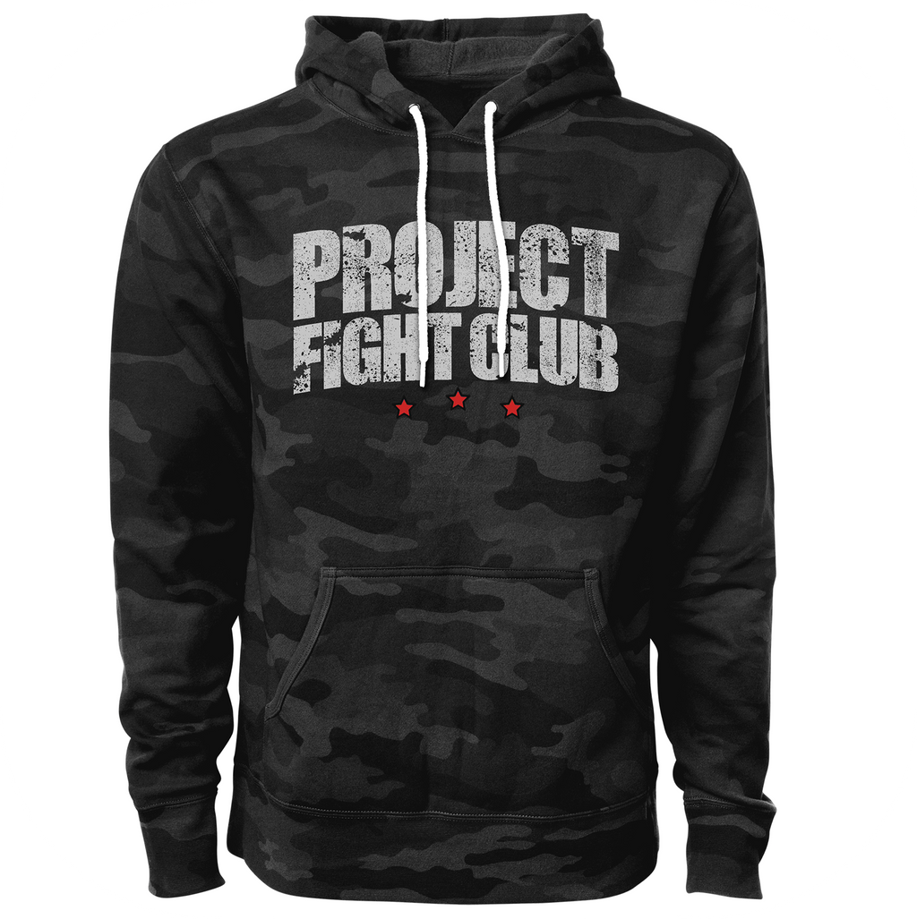 BLACK CAMO LIGHTWEIGHT HOODIE - HONOR FIREFIGHTERS & EMTs