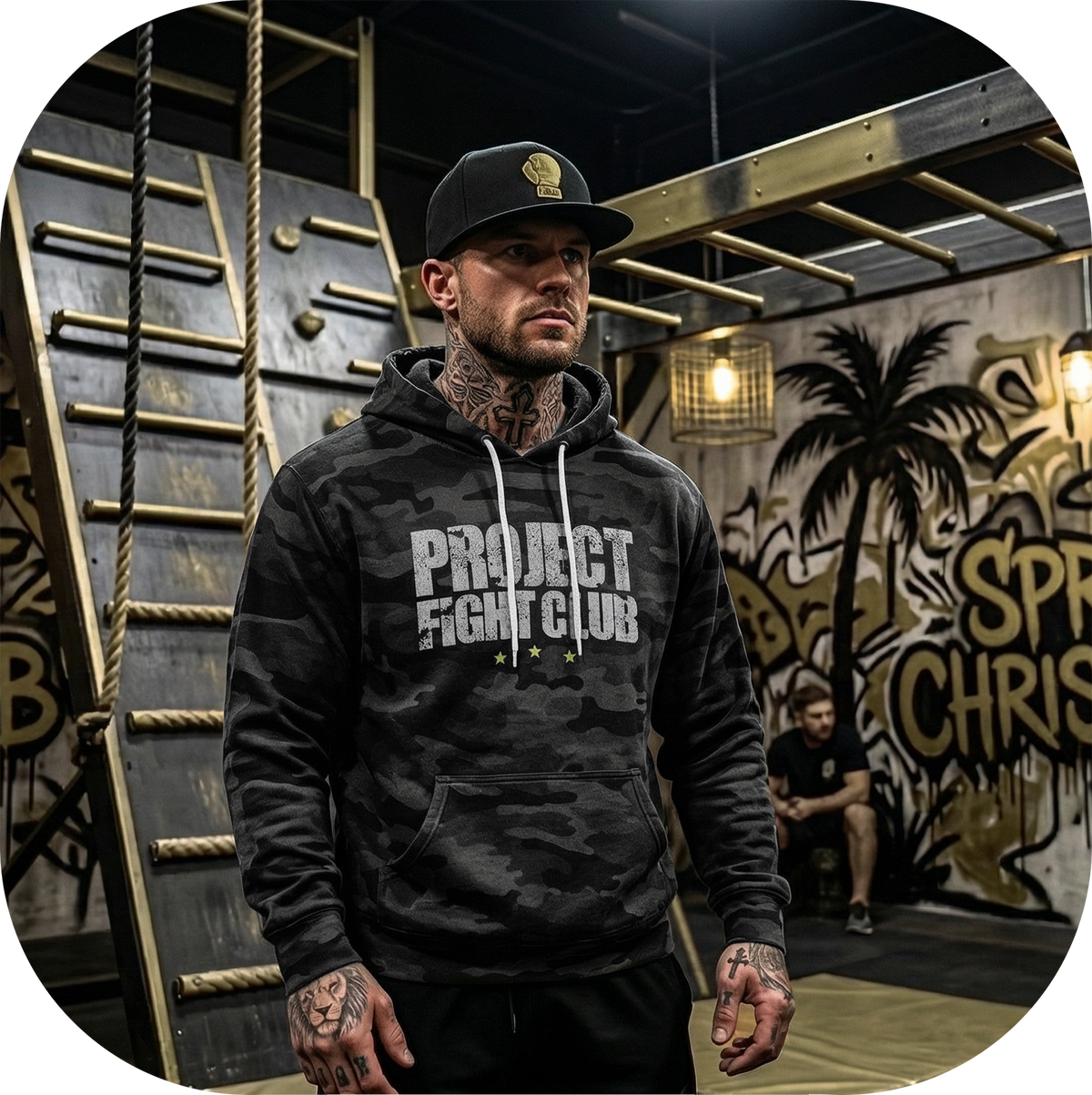BLACK CAMO LIGHTWEIGHT HOODIE - SPREAD CHRISTIANITY