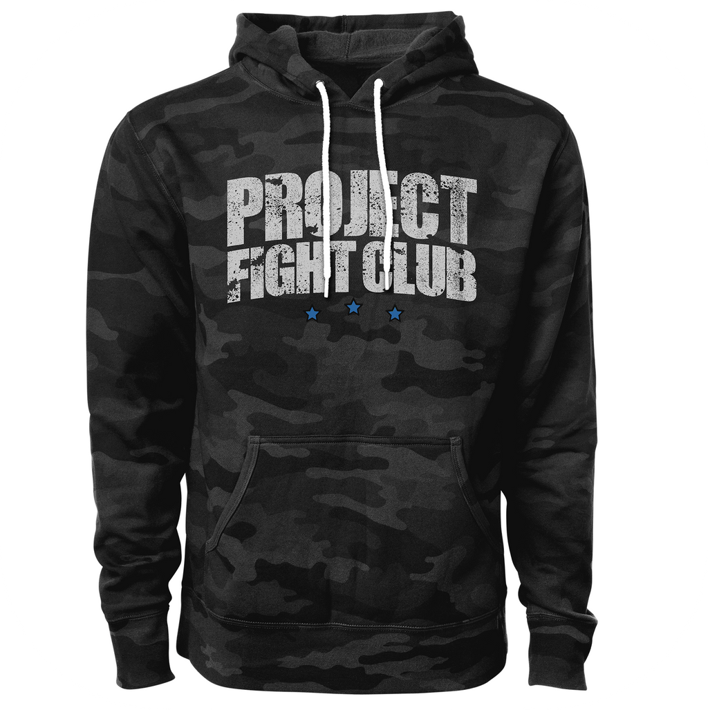 BLACK CAMO LIGHTWEIGHT HOODIE - SUPPORT POLICE