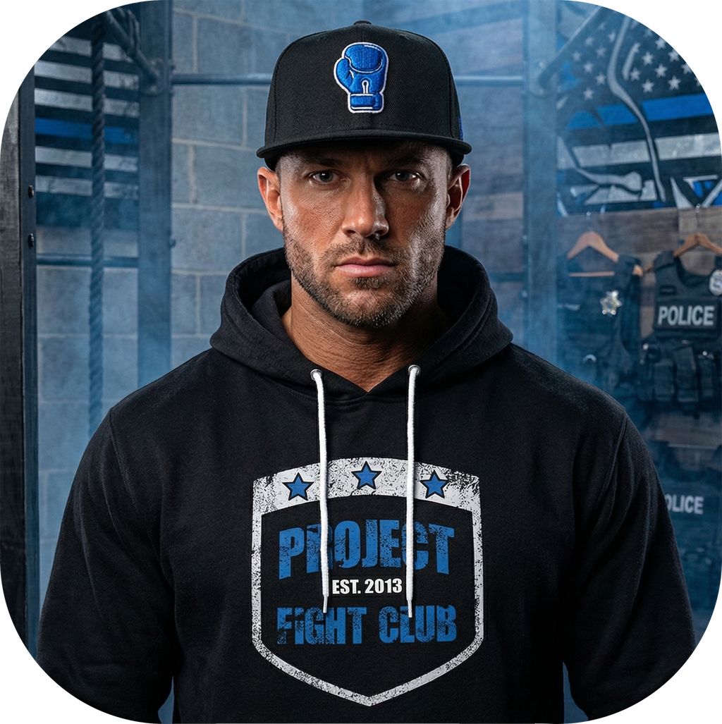 BLACK LIGHTWEIGHT HOODIE - SUPPORT POLICE