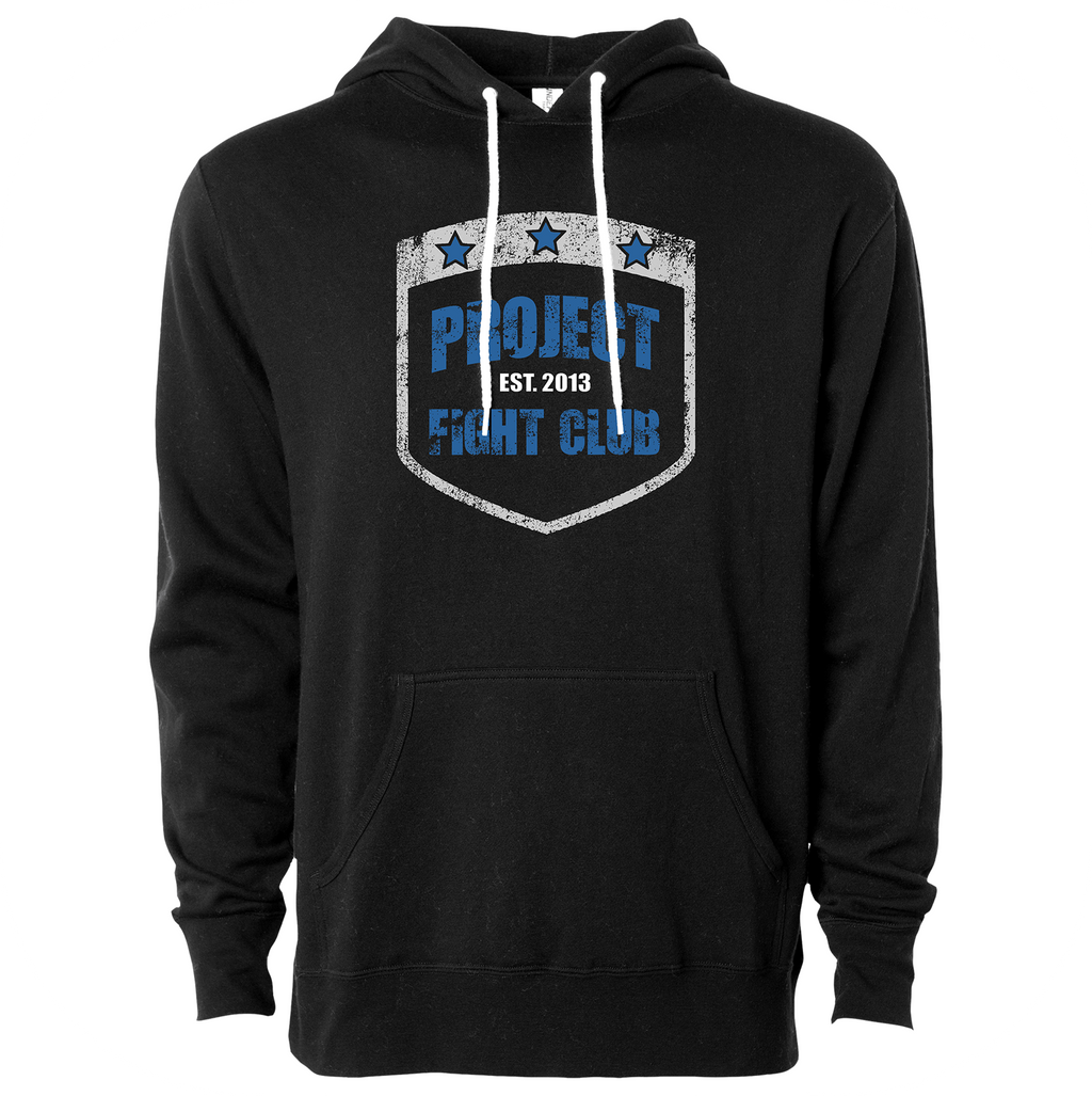 BLACK LIGHTWEIGHT HOODIE - SUPPORT POLICE