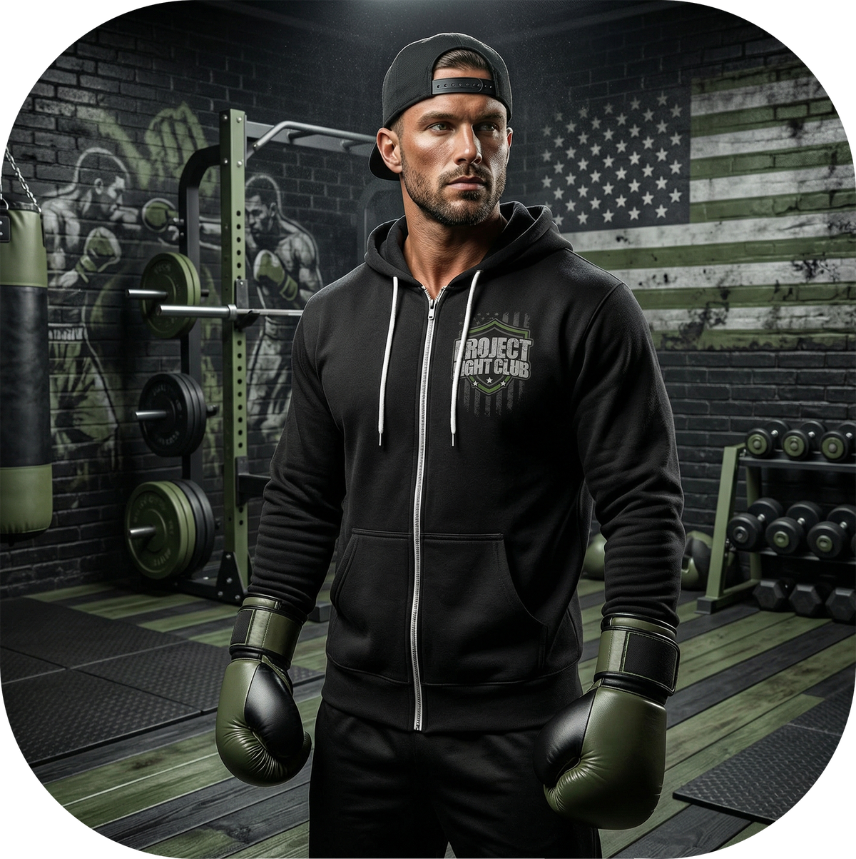 BLACK LIGHTWEIGHT ZIP HOODIE - HONOR SOLDIERS & VETERANS