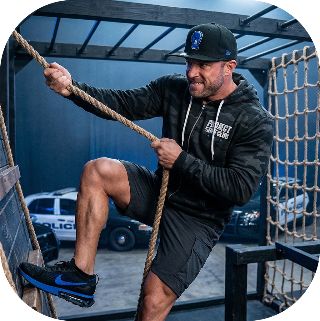 BLACK CAMO LIGHTWEIGHT ZIP HOODIE - SUPPORT POLICE