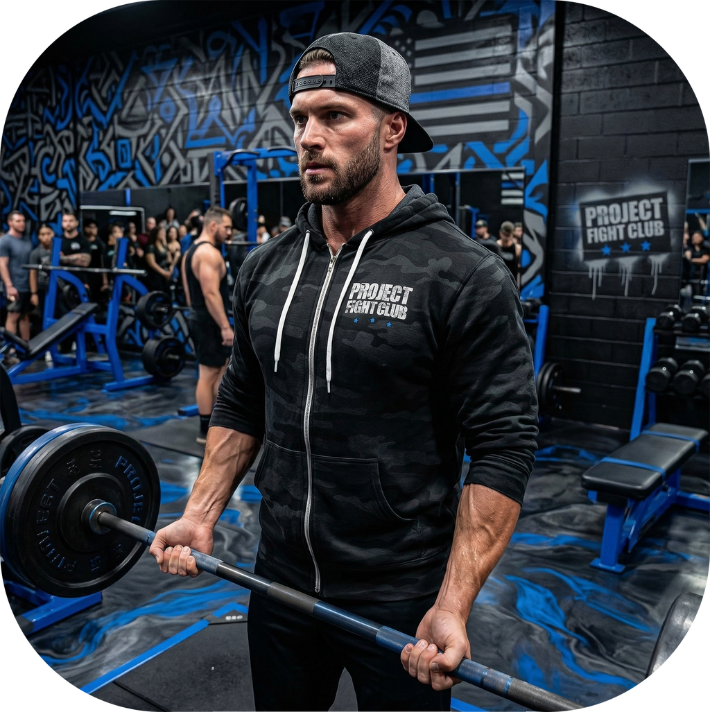 BLACK CAMO LIGHTWEIGHT ZIP HOODIE - SUPPORT POLICE