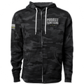 BLACK CAMO LIGHTWEIGHT ZIP HOODIE - SPREAD CHRISTIANITY