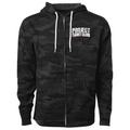BLACK CAMO LIGHTWEIGHT ZIP HOODIE - HONOR FIREFIGHTERS & EMTs