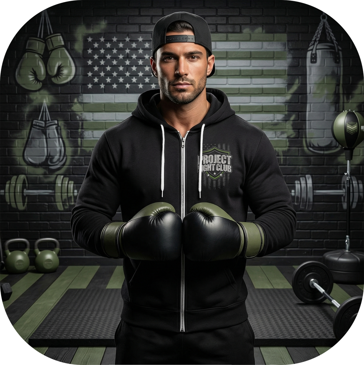 BLACK LIGHTWEIGHT ZIP HOODIE - HONOR SOLDIERS & VETERANS