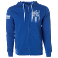 BLUE LIGHTWEIGHT ZIP HOODIE - SUPPORT POLICE