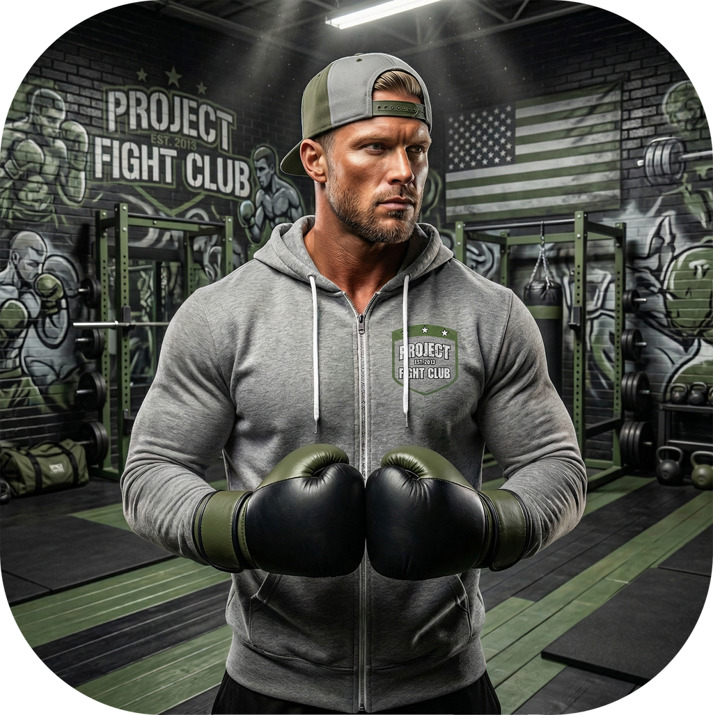 GREY LIGHTWEIGHT ZIP HOODIE 2 - HONOR SOLDIERS & VETERANS