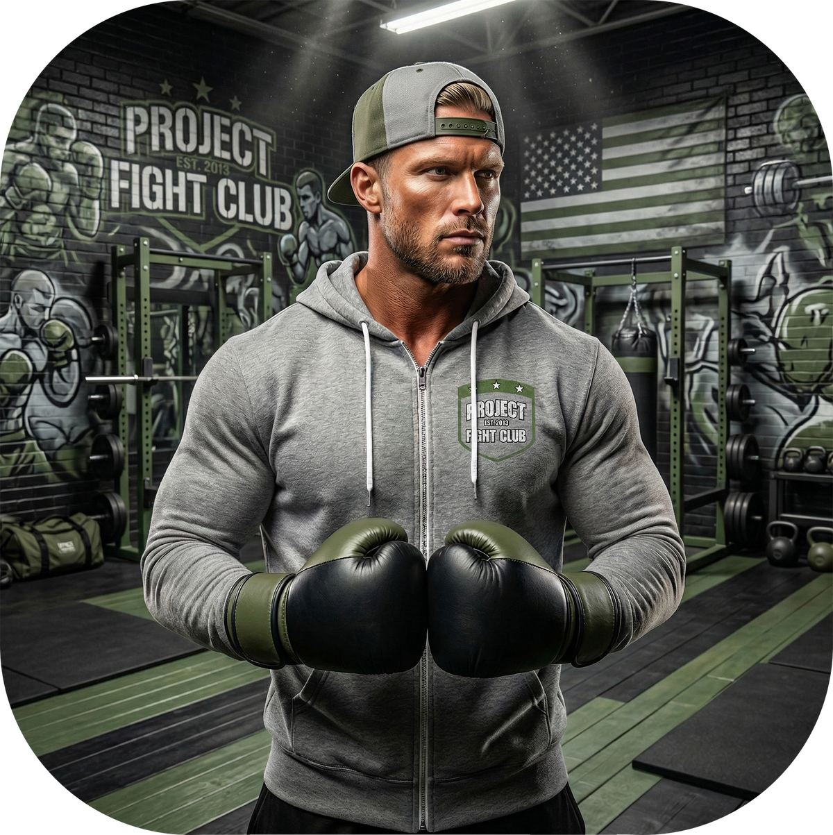 GREY LIGHTWEIGHT ZIP HOODIE 2 - HONOR SOLDIERS & VETERANS