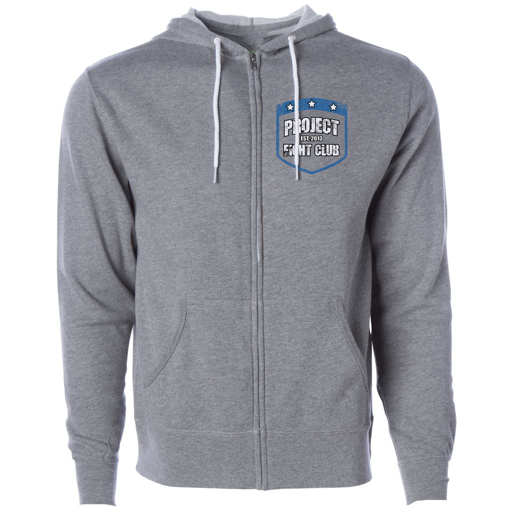 GUNMETAL LIGHTWEIGHT ZIP HOODIE #2 - SUPPORT POLICE