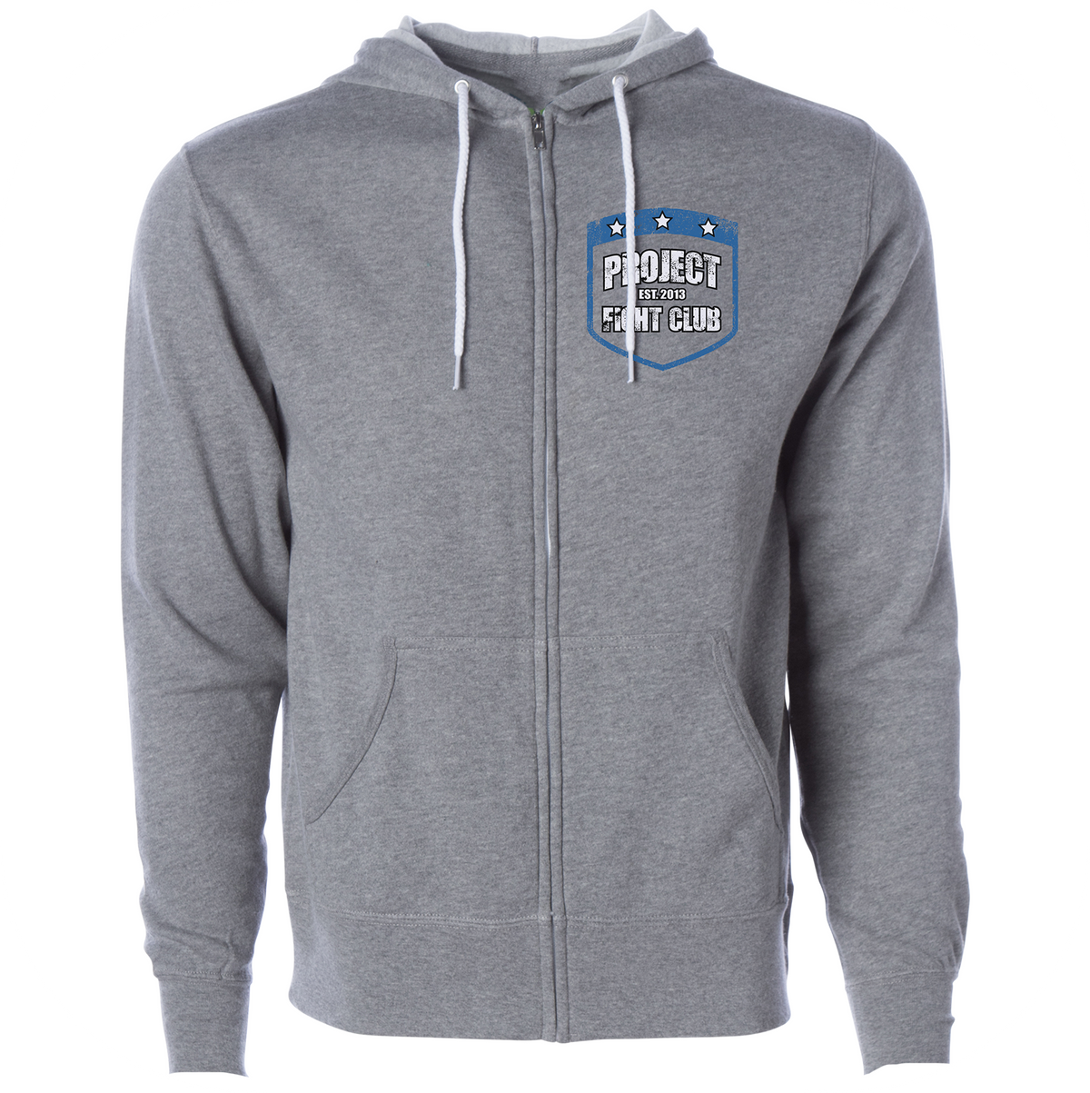 GUNMETAL LIGHTWEIGHT ZIP HOODIE #2 - SUPPORT POLICE