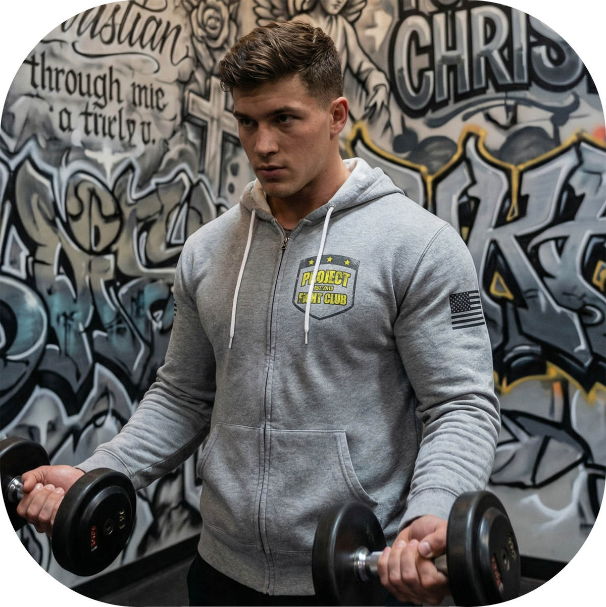GREY LIGHTWEIGHT ZIP HOODIE - SPREAD CHRISTIANITY