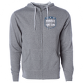 GUNMETAL LIGHTWEIGHT ZIP HOODIE - SUPPORT POLICE