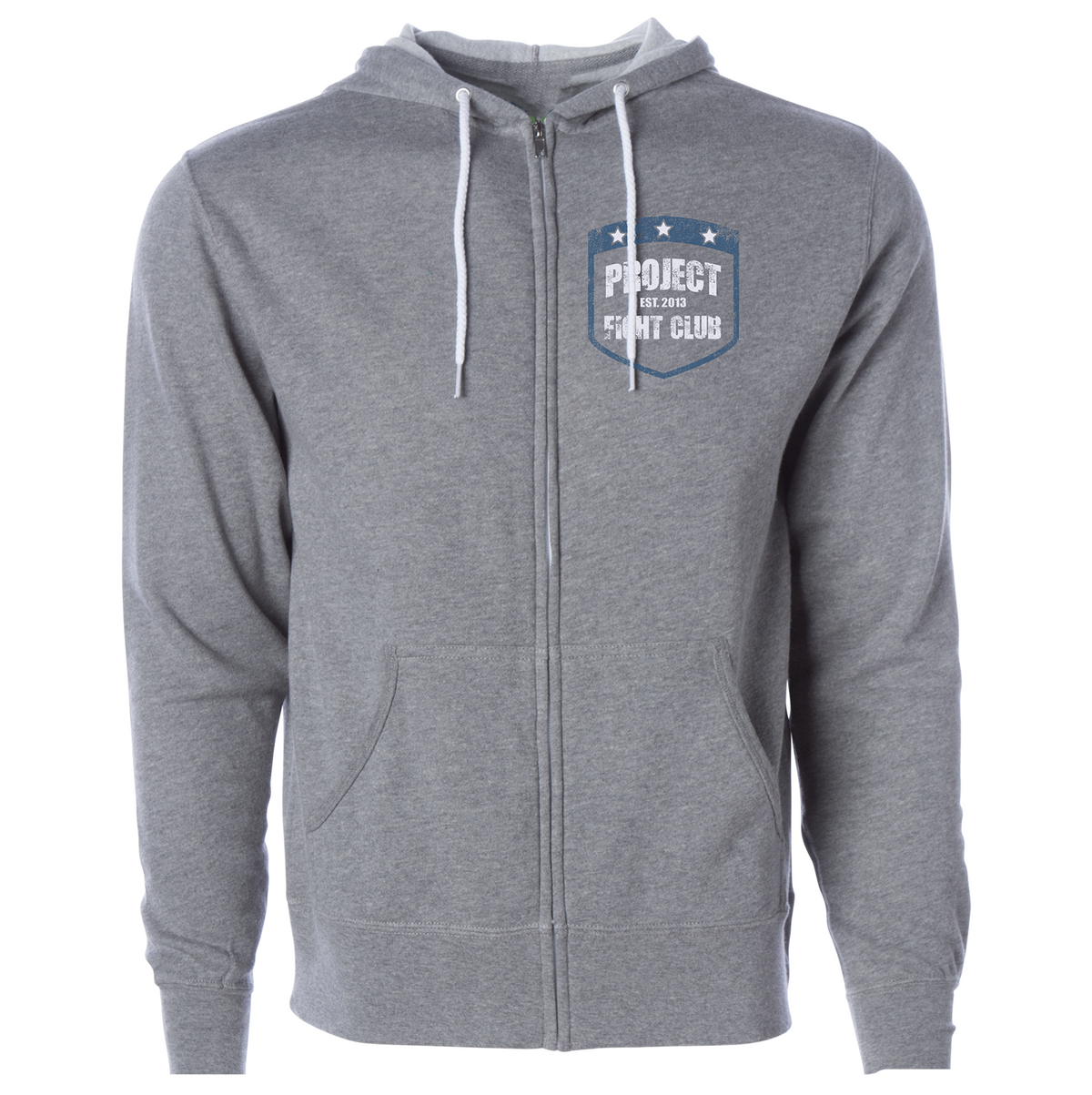 GUNMETAL LIGHTWEIGHT ZIP HOODIE - SUPPORT POLICE