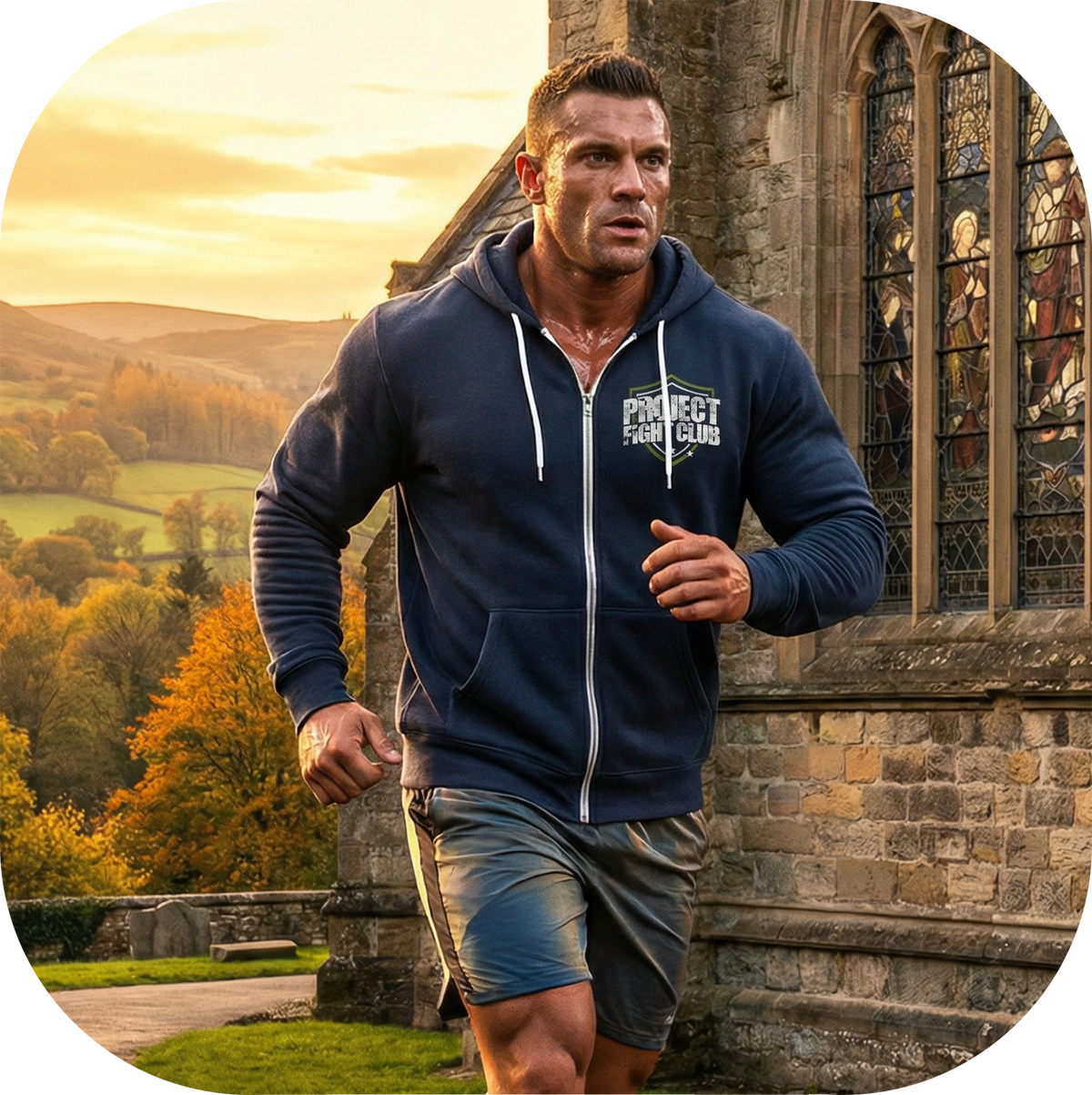 NAVY LIGHTWEIGHT ZIP HOODIE - SPREAD CHRISTIANITY